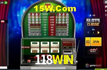 Tela de boas-vindas e lobby de jogos do aplicativo 118WIN